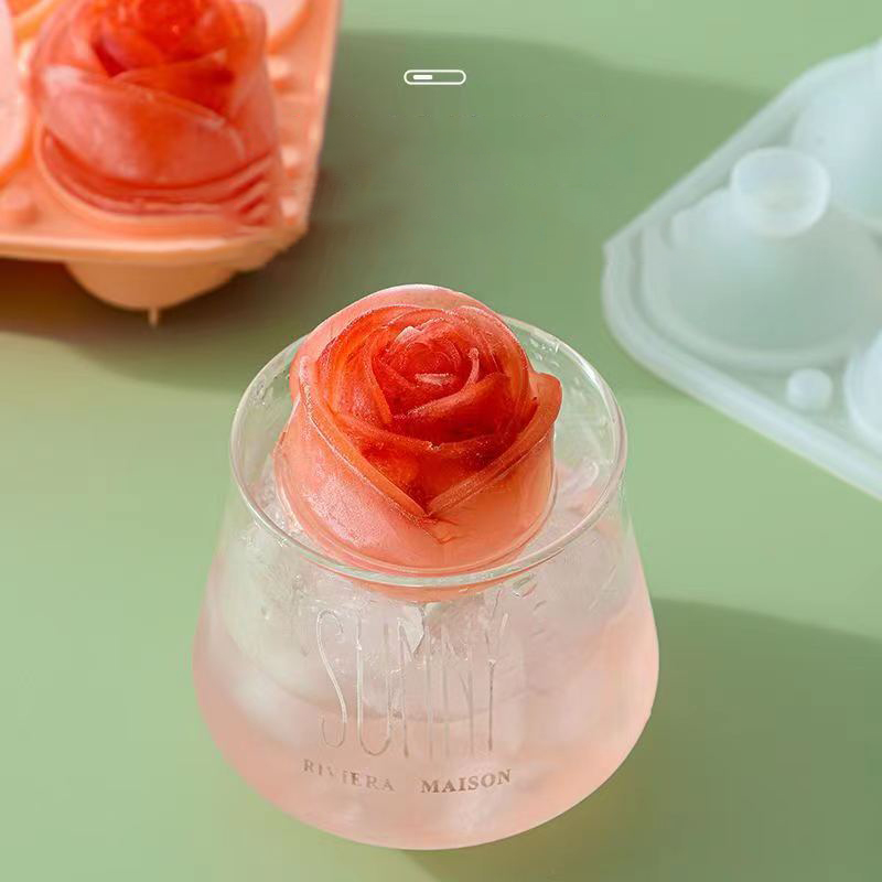 3D Rose Ice Molds 4 Holes Ice  - đánh giá và giá Quality Kitchen Gadgets