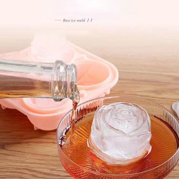 3D Rose Ice Molds 4 Holes Ice  - đánh giá và giá Quality Kitchen Gadgets