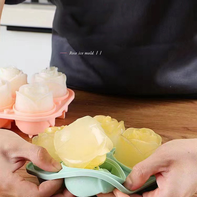 3D Rose Ice Molds 4 Holes Ice  - đánh giá và giá Quality Kitchen Gadgets
