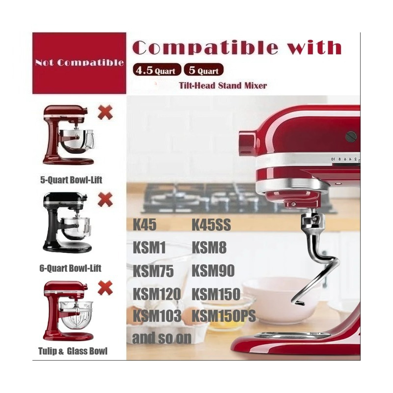 Stainless Steel Spiral Dough H - đánh giá và giá Kitchenaid Mixer Hand Mixer