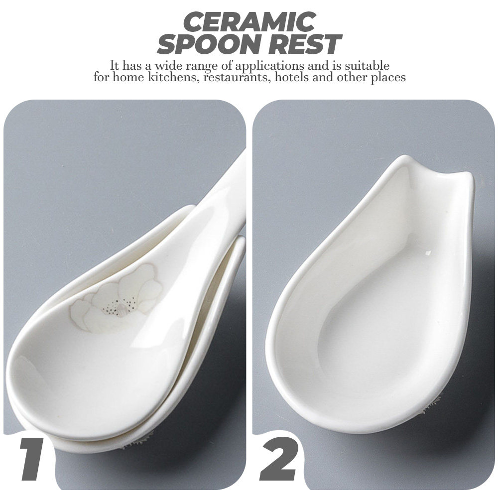 4Pcs Ceramic Spoon Rest Spoon  - đánh giá và giá Kitchen Gadgets You Must Have