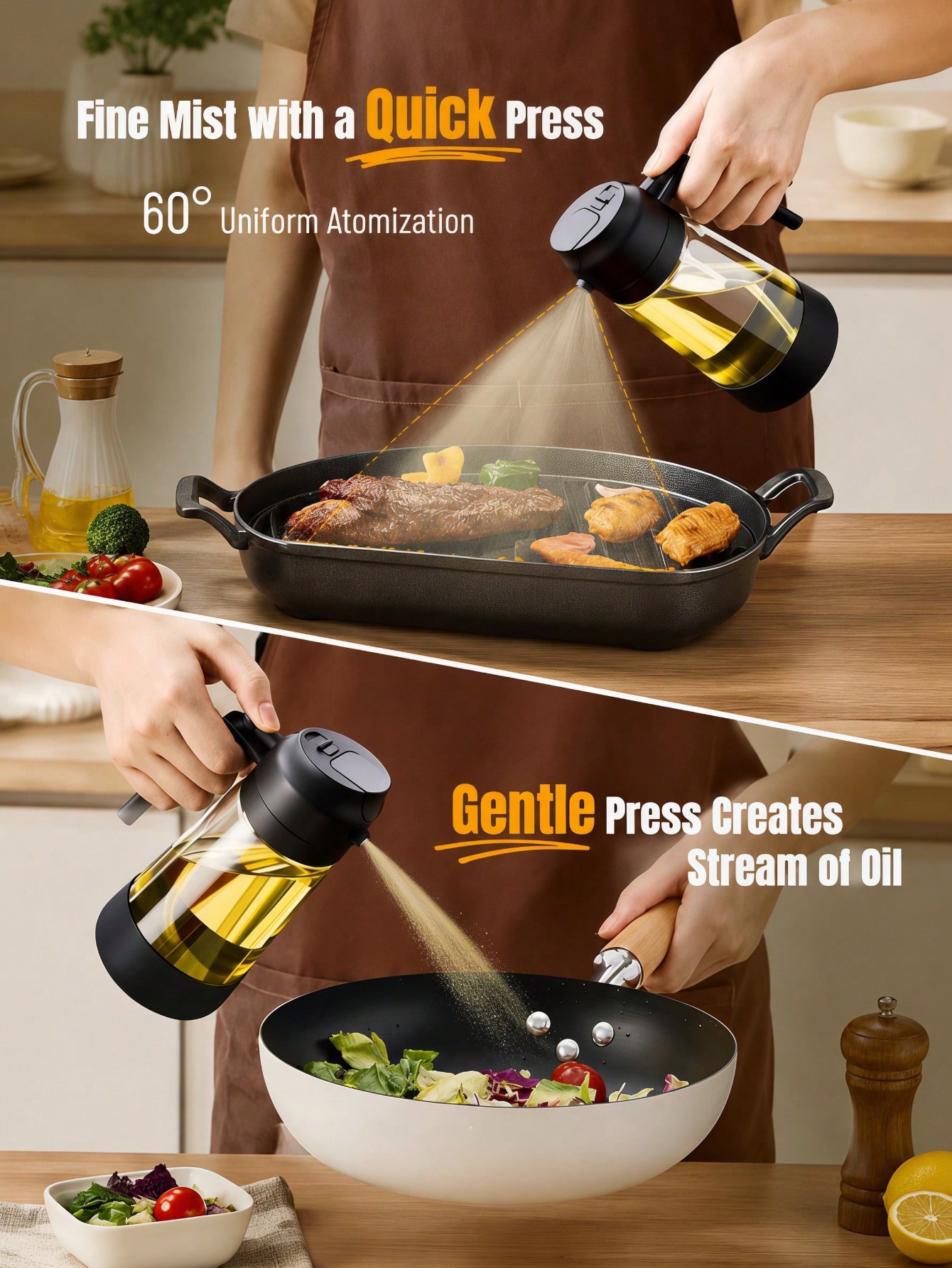 2PCS 2-In-1 Oil Sprayer & Pour - đánh giá và giá Kitchen Gadgets You Must Have
